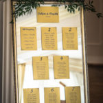 Złota tablica z listą gości