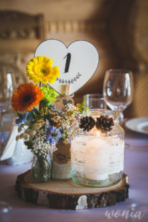 Rustykalna dekoracja ślubna, Dworek Góralski - Łodygowice