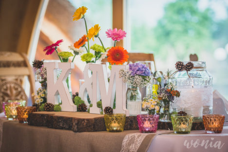 Rustykalna dekoracja ślubna, Dworek Góralski - Łodygowice