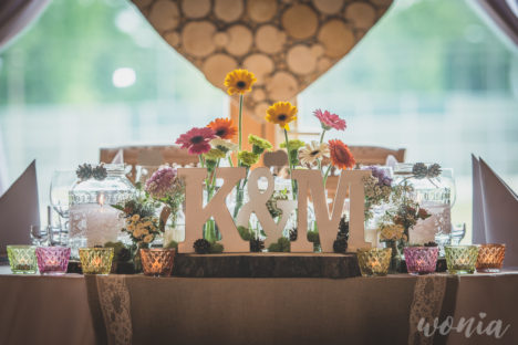 Rustykalna dekoracja ślubna, Dworek Góralski - Łodygowice