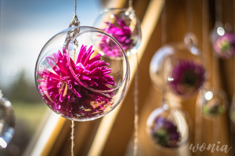 Szklane kule i dalie Rustykalna dekoracja ślubna, "RusińSKI" - Bukowina Tatrzańska