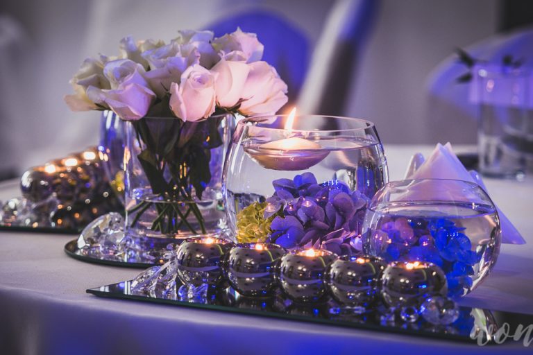 Szklane kule, świece, kryształy i hortensje! Szklane kule, świece, kryształy i hortensje!